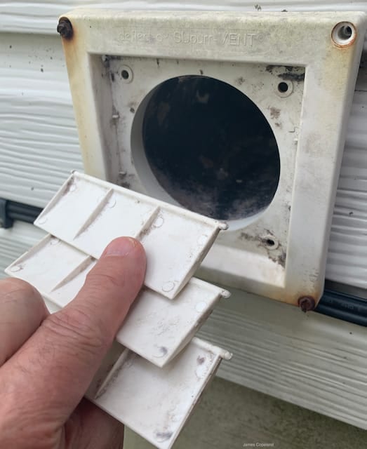 Dryer vent hood in context